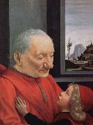 GHIRLANDAIO, Domenico An old man with a boy's portrait Germany oil painting artist